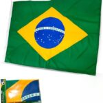 Bandeira do Brasil 180x120cm Grande em Poliéster Resistente - Copa do Mundo, Seleção Brasileira, para Mastro, Parede, Eventos, Escolas, Decoração, Patrióta, Politica