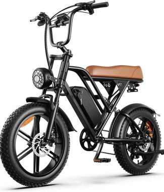 Bicicleta Elétrica HDJ G60 Aro 20 - Motor 1000W, Bateria 48V 15Ah 32Mph, Até 50km Autonomia, Suspensão Dupla, Freio Hidráulico, 7 Velocidades - Mobilidade Urbana para Adultos