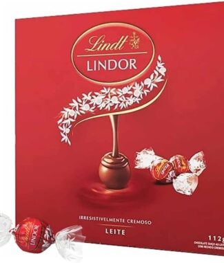Bombom de Chocolate Suiço Lindt Lindor, 1 Caixa de 112g