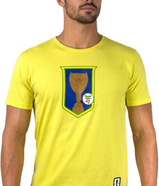 Camiseta Brasil Unissex Algodão Estampa Café | Produto Oficial Licenciado Copa do Mundo FIFA 26™