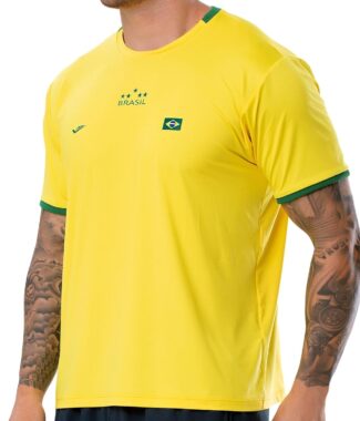 Camiseta do Brasil Plus Size Copa do Mundo Elite Dry Fit Masculina