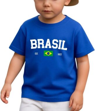 Camiseta Infantil Juvenil Unissex Em Algodão Brasil
