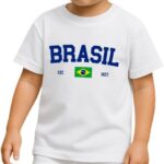 Camiseta Infantil Juvenil Unissex Em Algodão Brasil