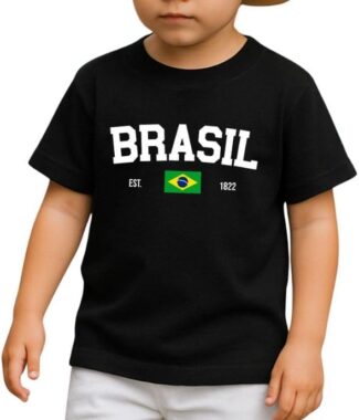 Camiseta Infantil Juvenil Unissex Em Algodão Brasil