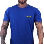 Camiseta Tradicional Masculina Básica Brasil Numero 10 Bandeira MXD Conceito