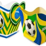 Kit 10 Cachepot Copa mundo Enfeite Mesa Decoração