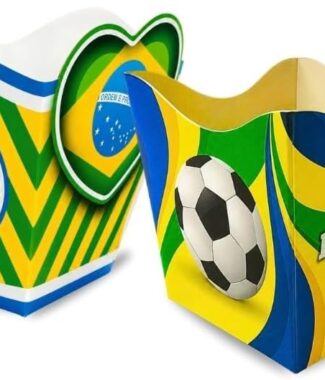 Kit 10 Cachepot Copa mundo Enfeite Mesa Decoração