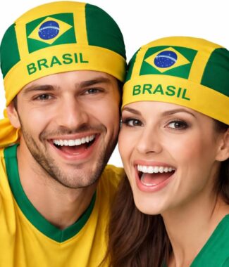 Kit com 2 Bandanas Brasil Copa do Mundo