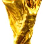 Taça da copa do mundo 2026 Dourada Troféu Tamanho real de Futebol 25x10cm