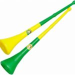 Vuvuzela Corneta do Brasil, Verde e Amarelo, 63cm, para Torcedor, Faça Barulho nas Partidas