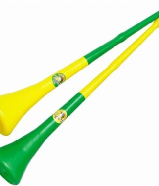 Vuvuzela Corneta do Brasil, Verde e Amarelo, 63cm, para Torcedor, Faça Barulho nas Partidas